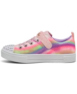 Little Girls Twinkle Toes: Twinkle Sparks - Ombre Love Light-Up Fastening Strap Casual Sneakers from Finish Line