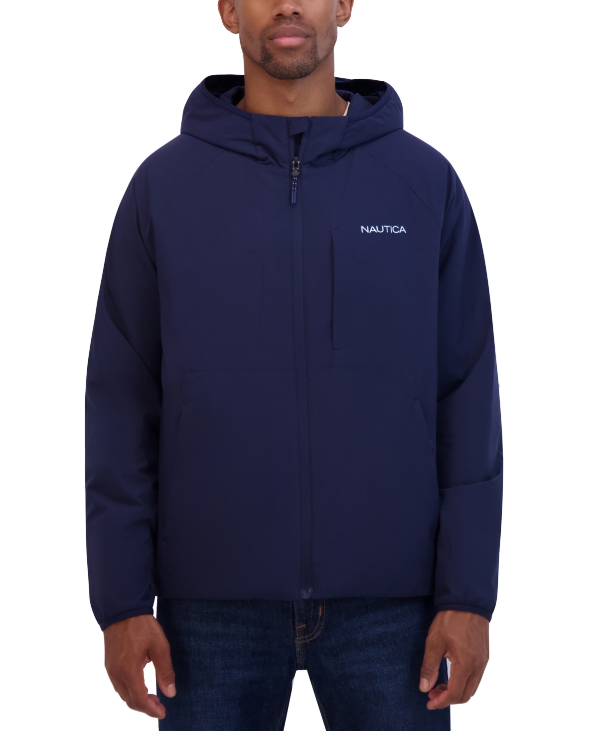 Nautica Men s Water resistant Transitional Hooded Jacket In Peacoat ModeSens
