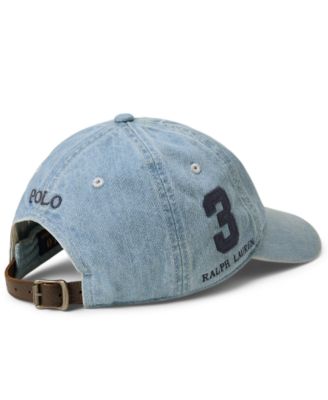 Polo Ralph Lauren Men's Big Pony Denim Ball Cap - Macy's