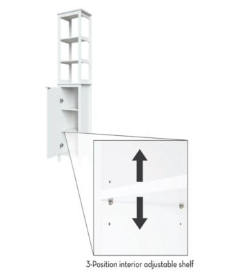 Madison Collection Linen Tower with Open Shelves