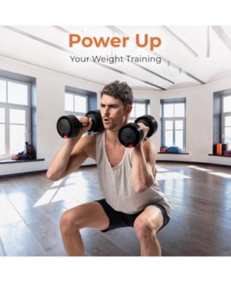 25Lbs Adjustable Dumbbells - 6-in-1, Compact, Quick Adjust for Full Body Home Gym