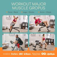 SculptTrainer Roman Chair Hyperextension Bench – Adjustable Back Extension Machine, Ab & Sit Up Bench Home Gym Equipment