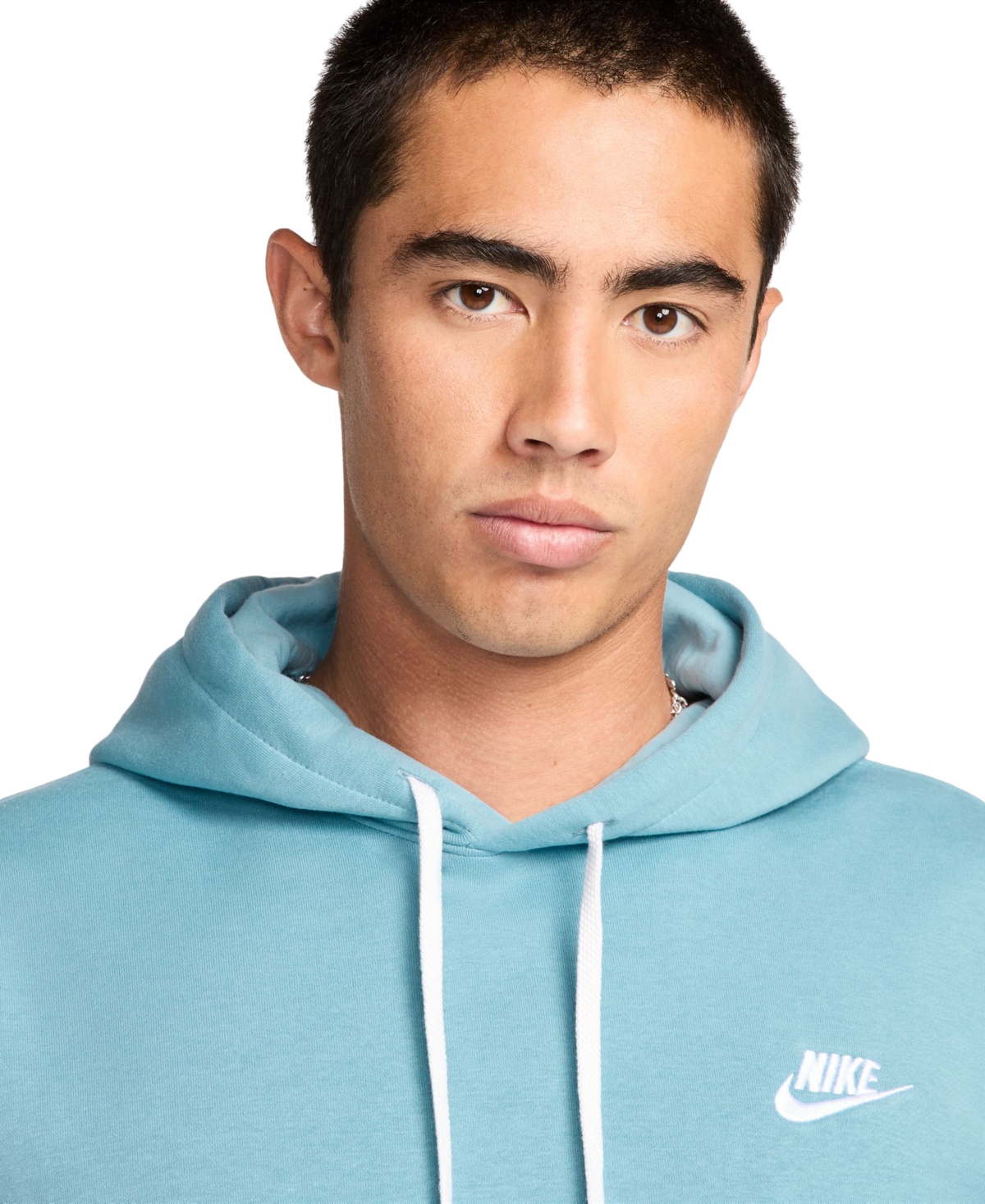 Nike Men's Club Fleece Logo Hoodie -whi