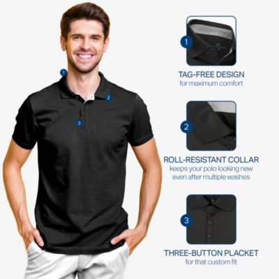Big & Tall Performance Stretch Golf Polo Shirt