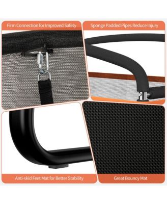 6FT Recreational Kids Trampoline W/Swing Safety Enclosure Indoor/Outdoor Orange