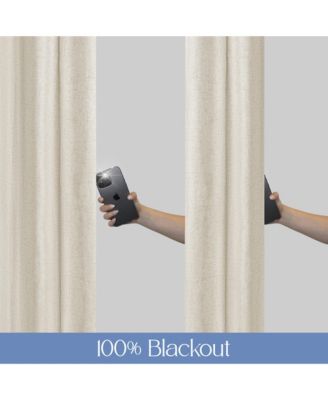 Linen Slub Blackout Grommet Pair (2 Panels), 52"×84"
