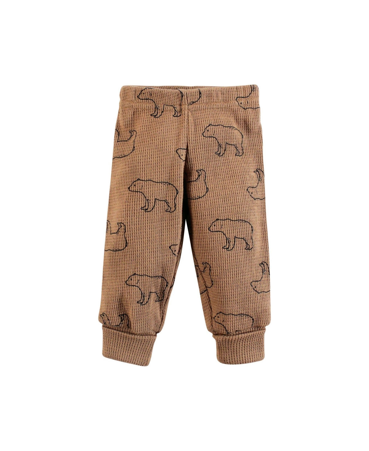 Hudson Baby Boys Thermal Preemie Layette Set 4pc Short Sleeve Outfit, Preemie - Bear
