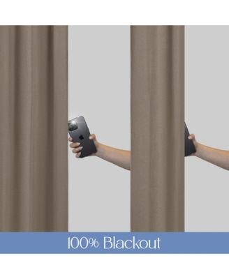 Linen Slub Blackout Grommet Pair (2 Panels), 52"×96"