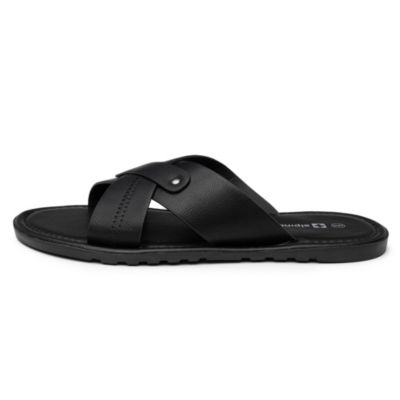 Men's Saul Faux Leather Slide Sandals Dressy Indoor Outdoor Shoes