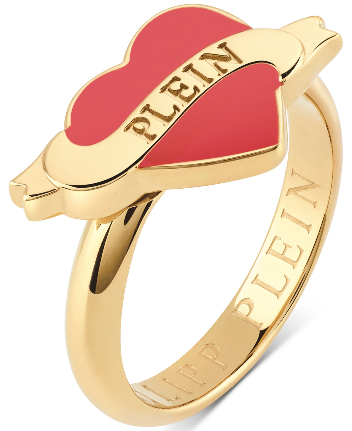Philipp Plein Valentine Ring In Gold Ion-plated Stainless Steel In Gold