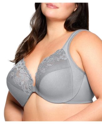 Plus Size Front-Closure Cotton Wonder Underwire Bra #1241