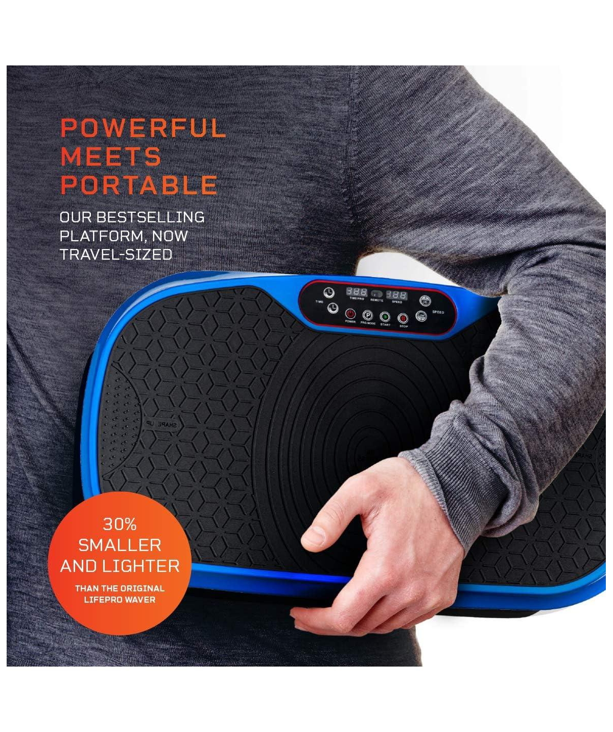 LifePro Waver Mini Vibration Plate – Whole Body Vibration Machine for Weight Loss, Toning & Wellness