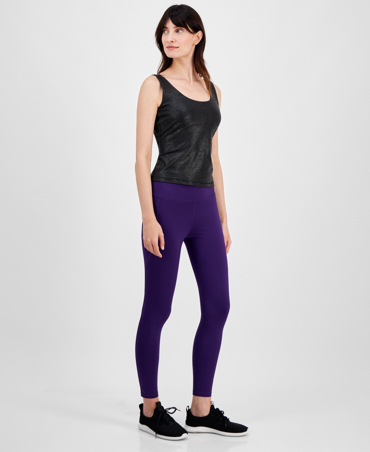 Id Ideology Women's Animal Foil Tank Top, Created for Macy's