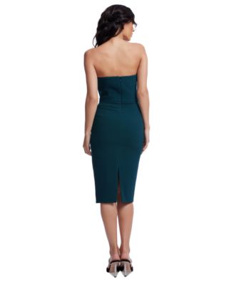body fit black dress Women's Fitted Midriff Dress - 2810