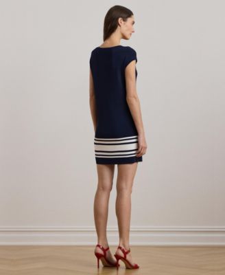 ラルフ・ローレン Lauren Ralph Lauren Two-tone Cap-sleeve シフト Sweater Dress レディース Sw Lauren Ralph Lauren Women's Two-Tone Cap-Sleeve Shift