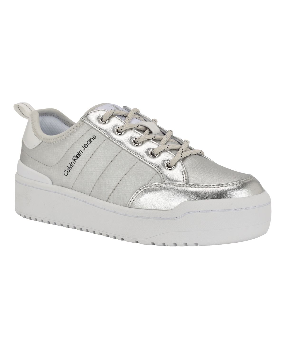Calvin Klein Austie Platform Sneaker In Silver 040