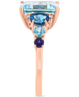 EFFY&reg; Multi-Gemstone (4-5/8 ct. t.w.) & Diamond Accent Ring in 14k Yellow Gold