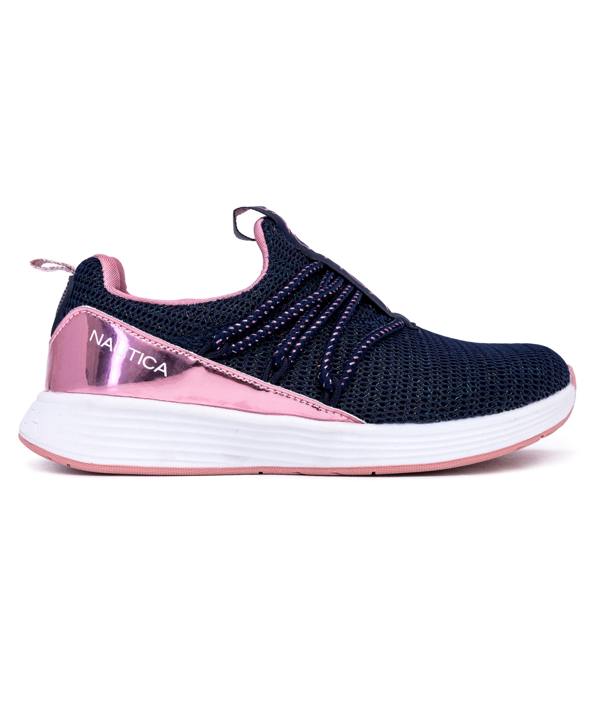Nautica Little and Big Girls Benton Griffin Athletic Sneaker - Pink Metallic