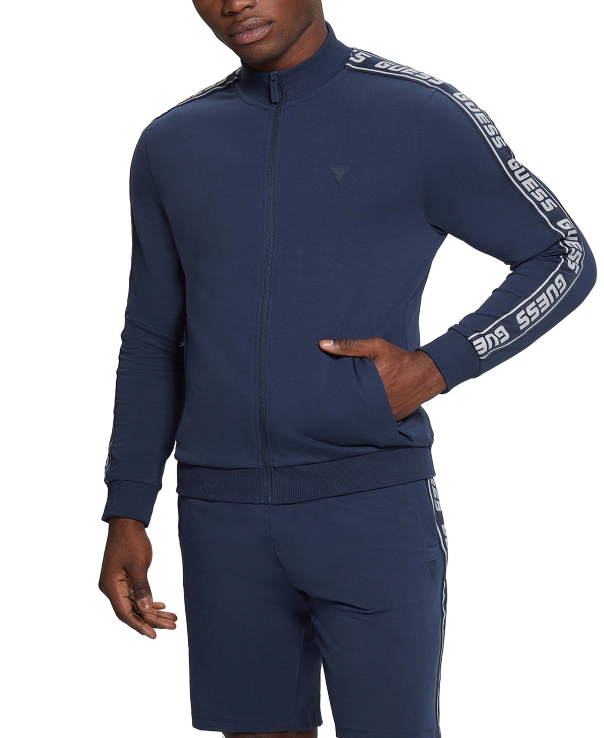 Men's Arlo Zip-Front Track Jacket - Silk Blue