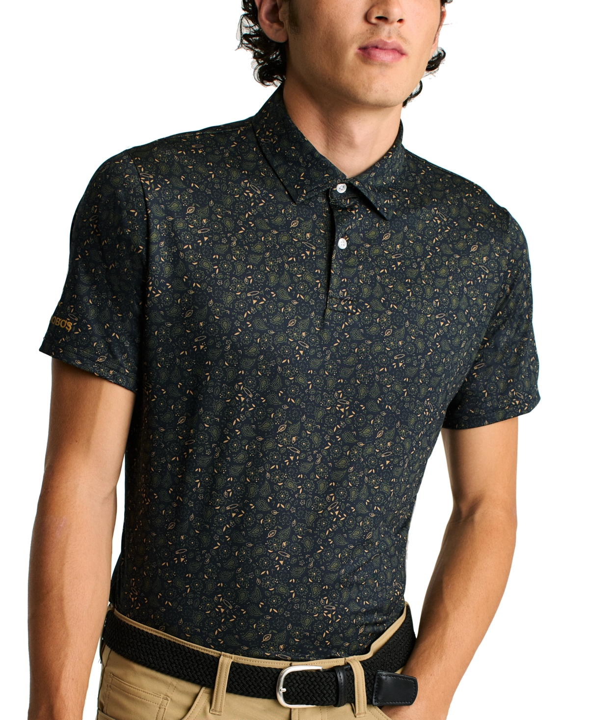 Men's Paisley Performance Polo - Golf Flag Floral