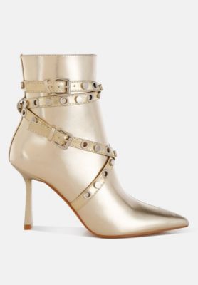 Womens Jaunts Eyelets & Studs Harness Ankle Boots
