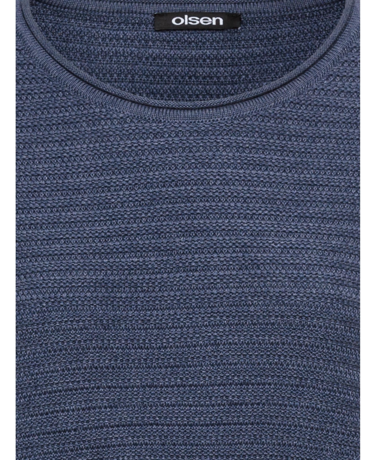 Olsen Women's Rib Knit Pullover - Indigo denim mel