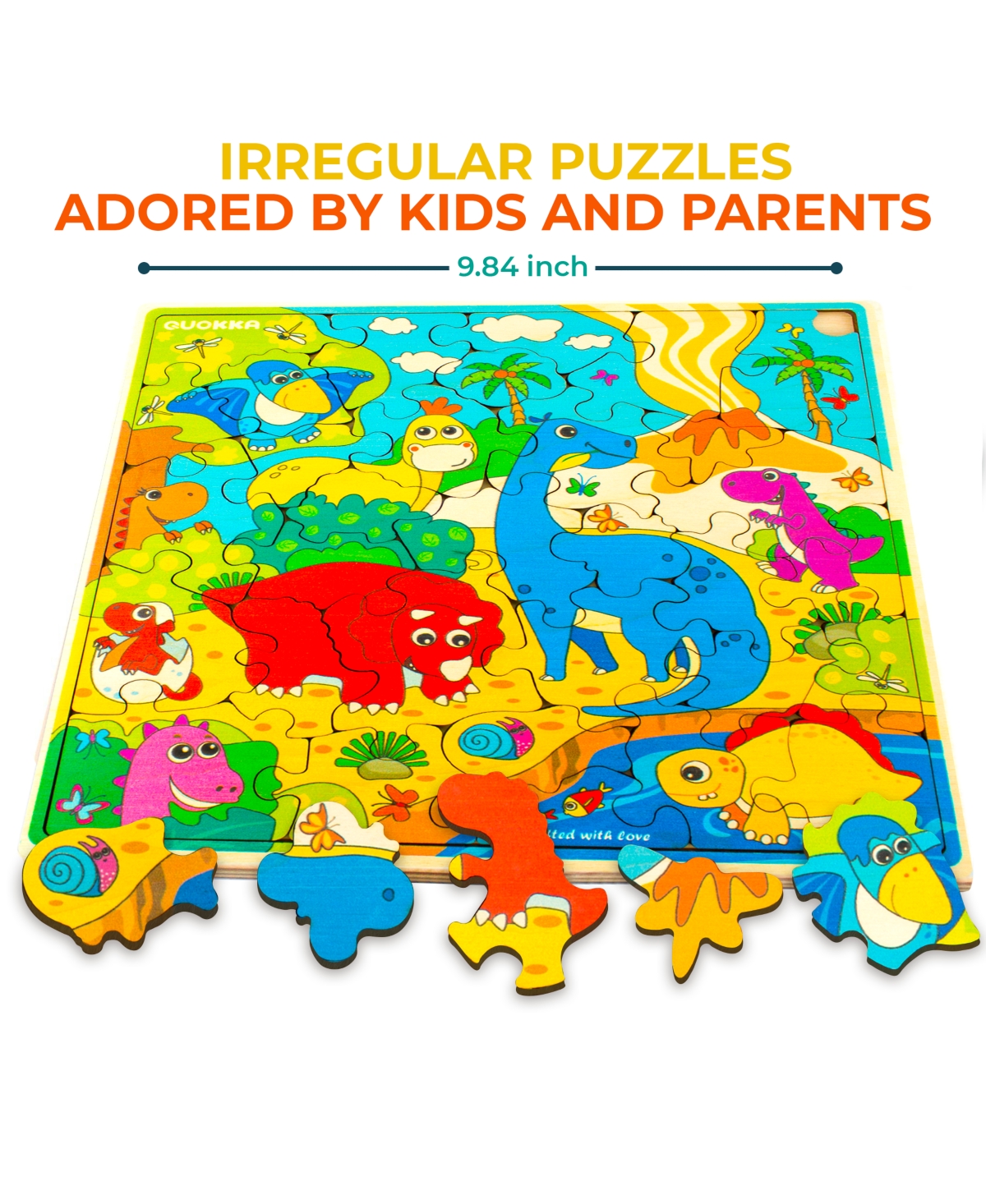 Quokka 28 Pieces Wooden Toddlers Puzzles for Ages 3-5 – Animal Toys