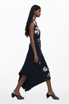 Women's Asymmetric floral dress