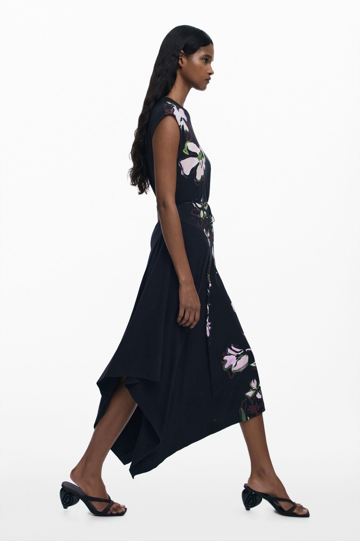 Desigual Women's Asymmetric floral dress