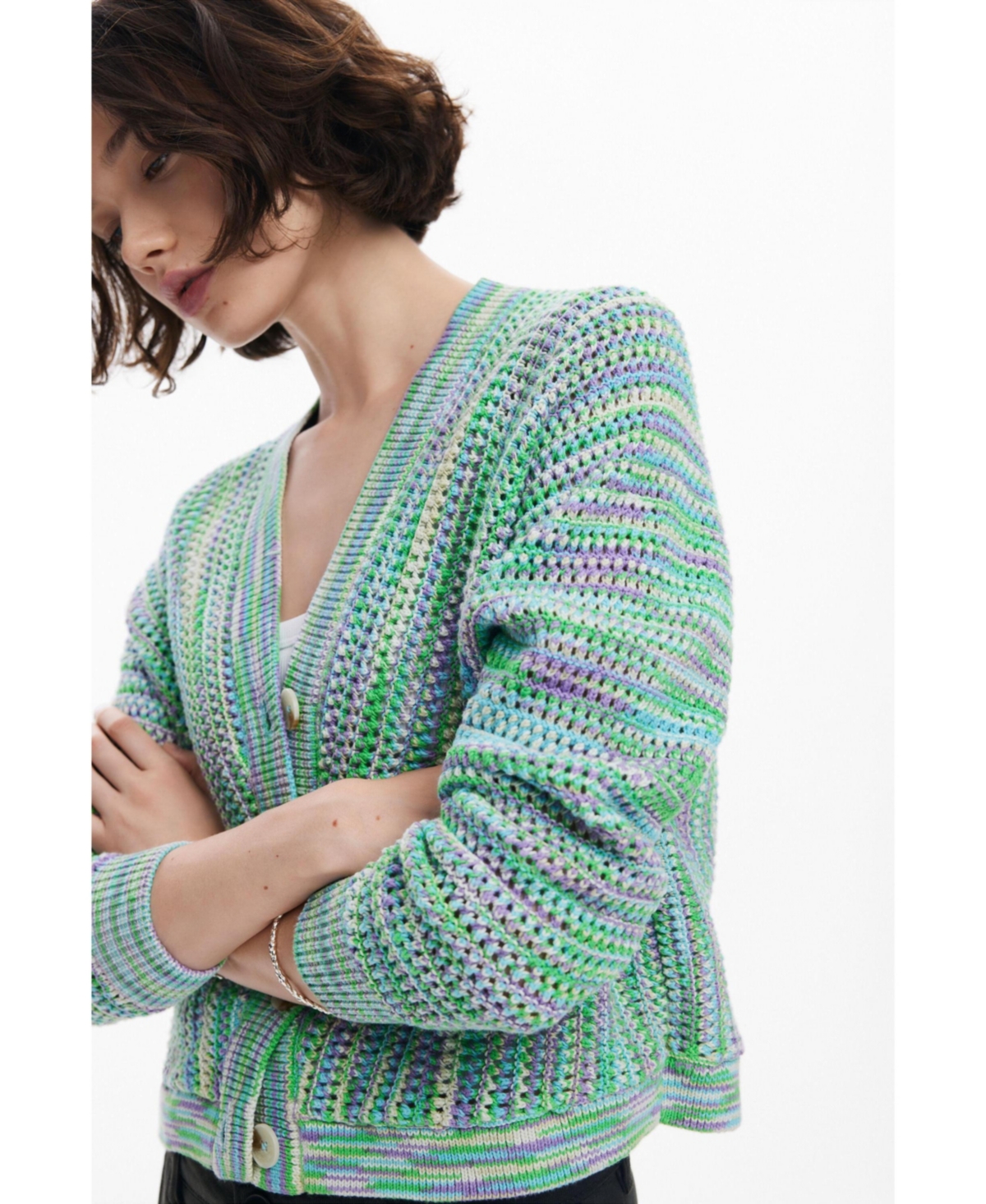 Desigual Women'scolored printed cardigan