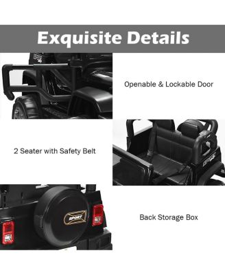 12V 2-Seater Ride-On Truck with Remote Control and Storage Compartment