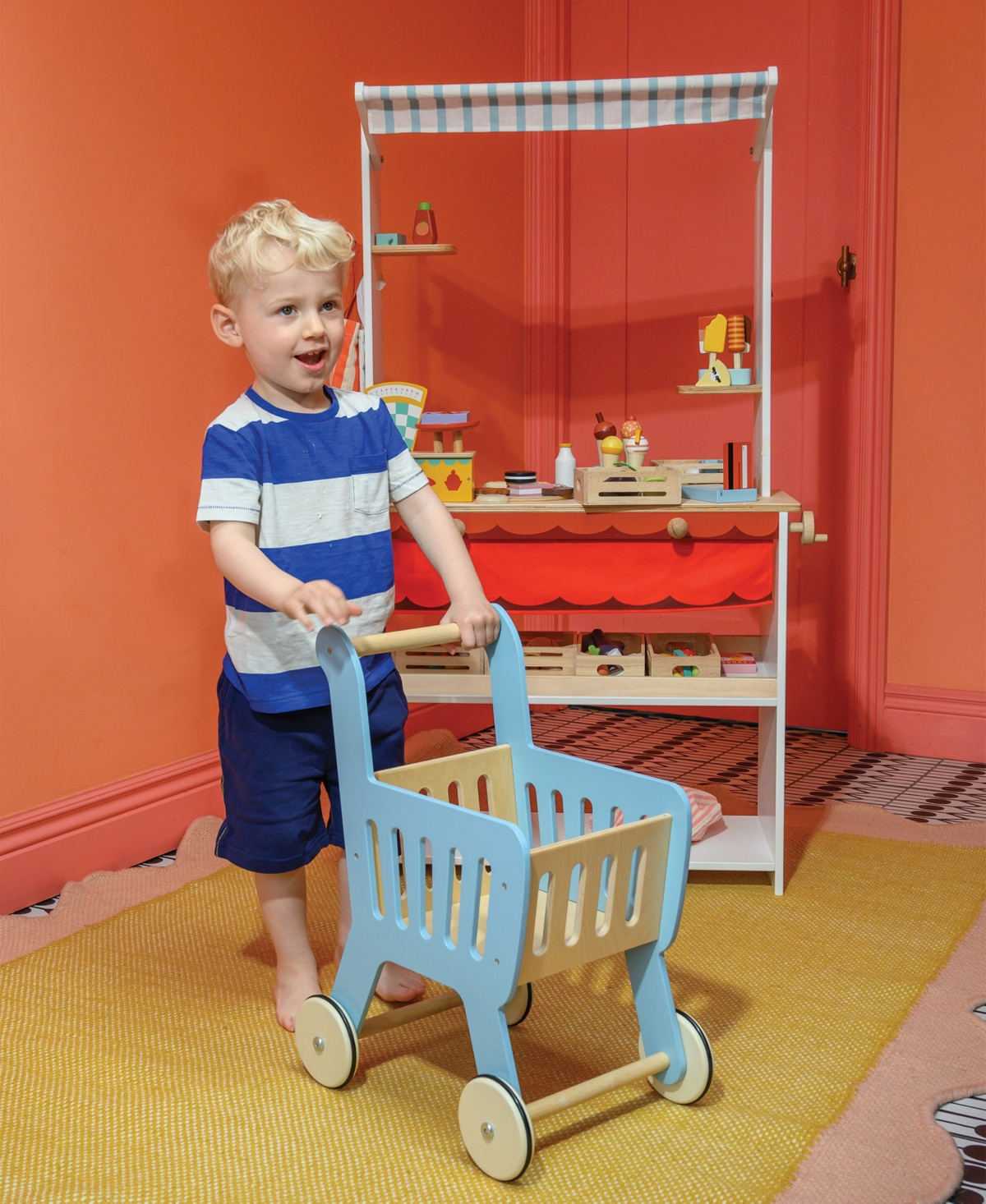 Shop Mentari Toys Shopping Cart In Multi
