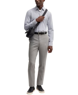 Men's Striped Slim-Fit Performance-Stretch Shirt