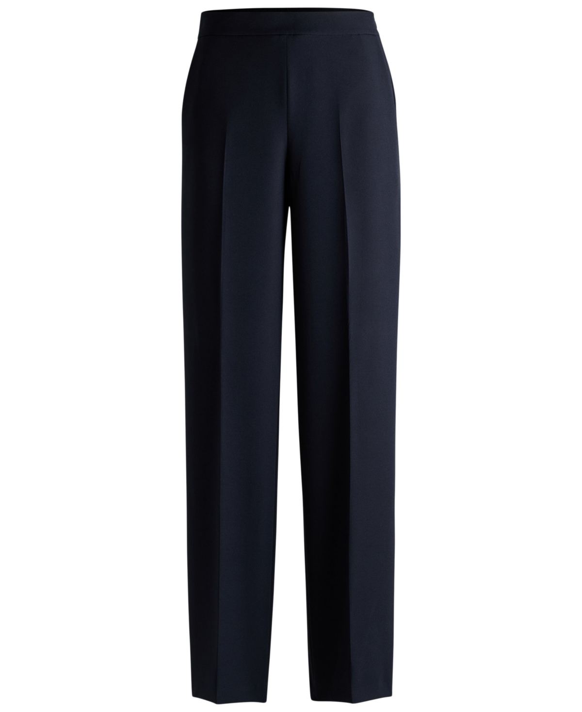 Hugo Boss Tulea Wool-blend Pant In Dark Blue