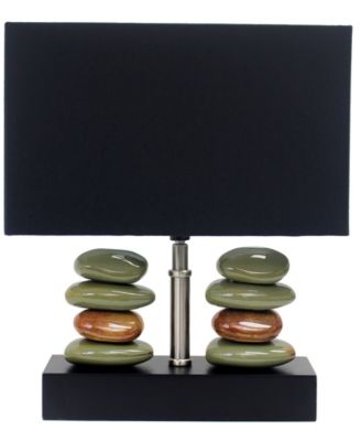 14" Contemporary Tranquil Stone Table Lamp