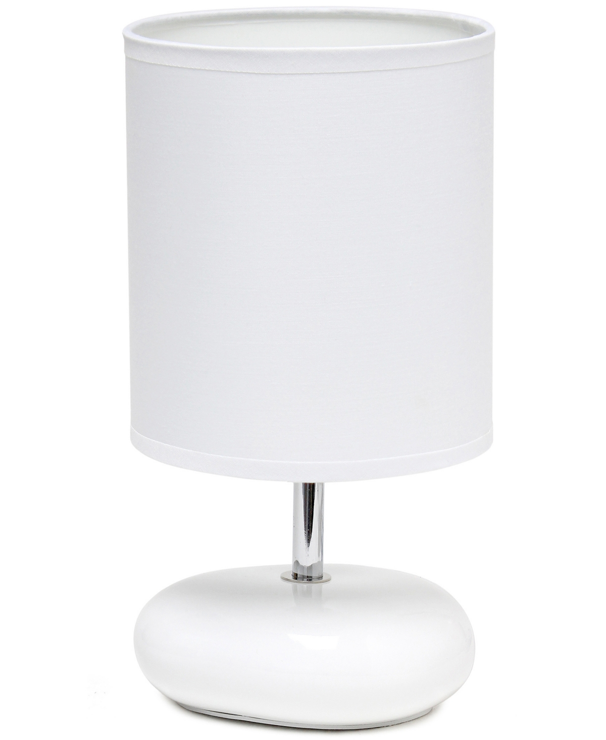 Creekwood Home 10.24" Traditional Mini Round Rock Table Lamp In White