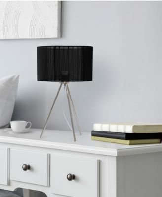 19.69" Contemporary Brushed Nickel Pedestal Table Lamp