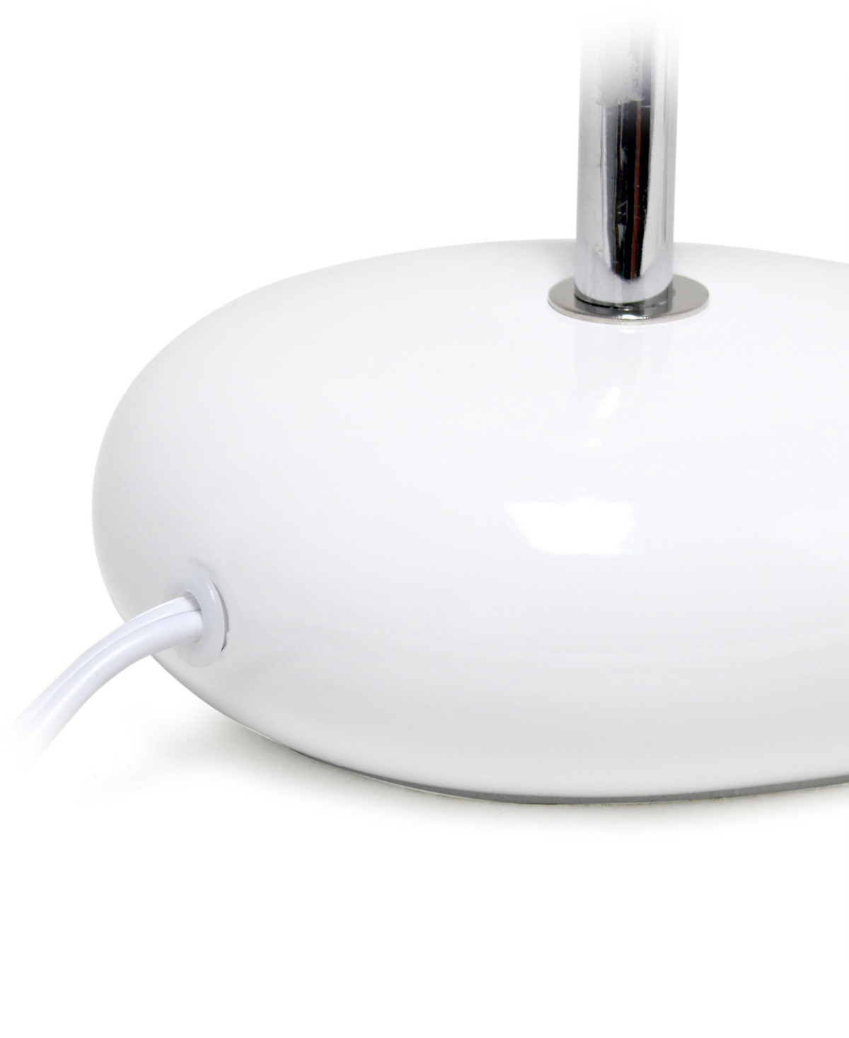 Creekwood Home 10.24" Traditional Mini Round Rock Table Lamp In White