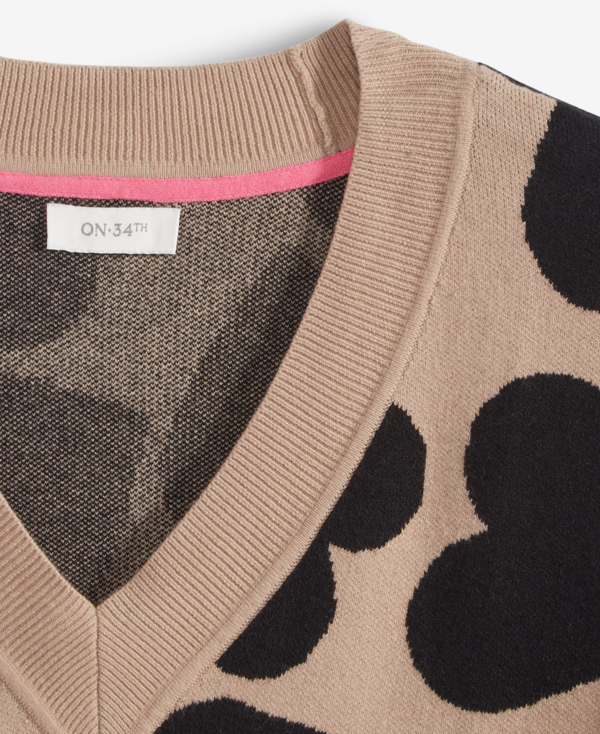 On 34th Women's V-Neck Dropped-Shoulder Sweater, Created for Macy's