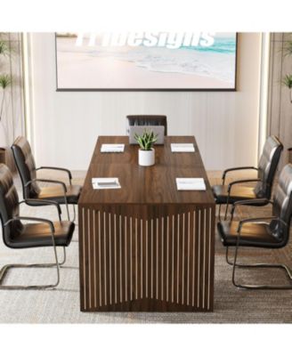6.6 ft Conference Table, 78.7" Large Office Meeting Table for 6-8 People, Modern Seminar Meeting Table Desk for Meeting Room, Home Office