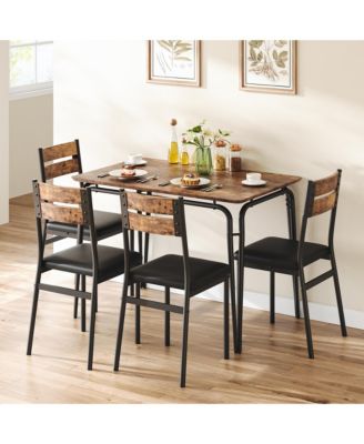 Dining Table for 4, Small Table and Chairs Set of 5, Dinette Set for 4,  5 Piece Kitchen & Dining Room Sets