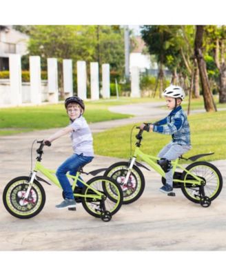 16/18 Inch Kids Bike Adjustable with Detachable Training Wheels for 4-8 Years Old