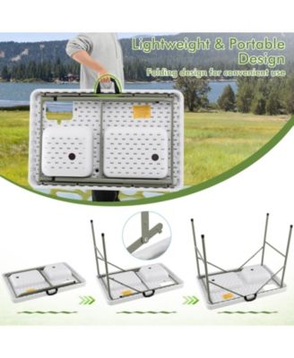 Fish Cleaning Table with 2 Sinks and 360° Rotatable Fauce