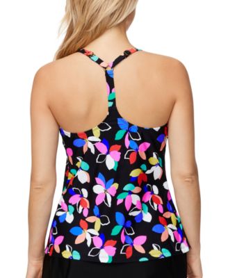Women's Floral Racerback Underwire Tankini Top, Exclusively at Macy's