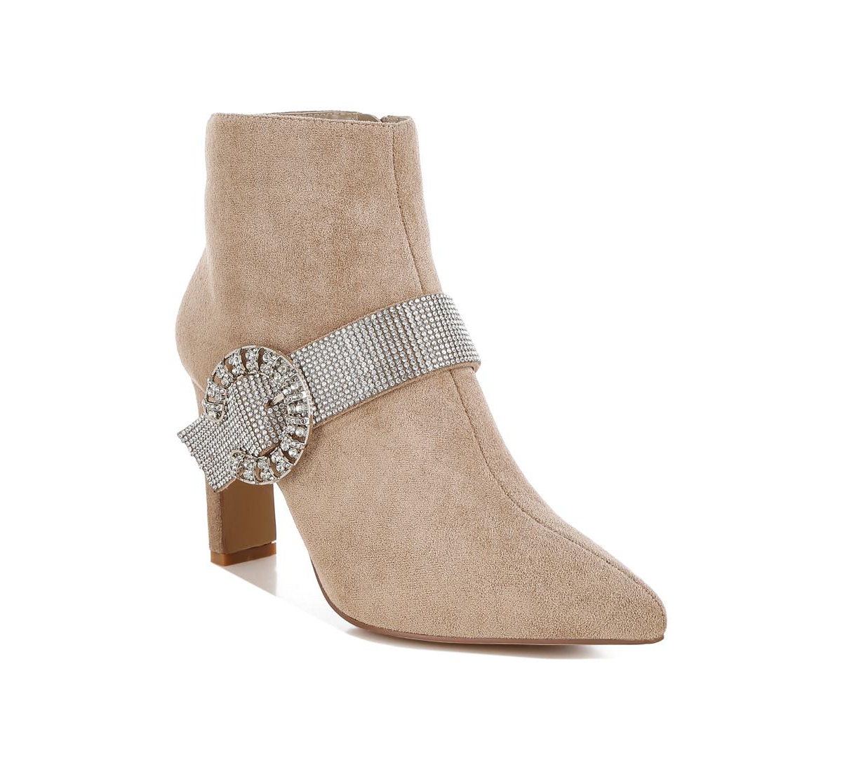 Rag & Co Asagao Diamante & Rhinestones Strap Boots