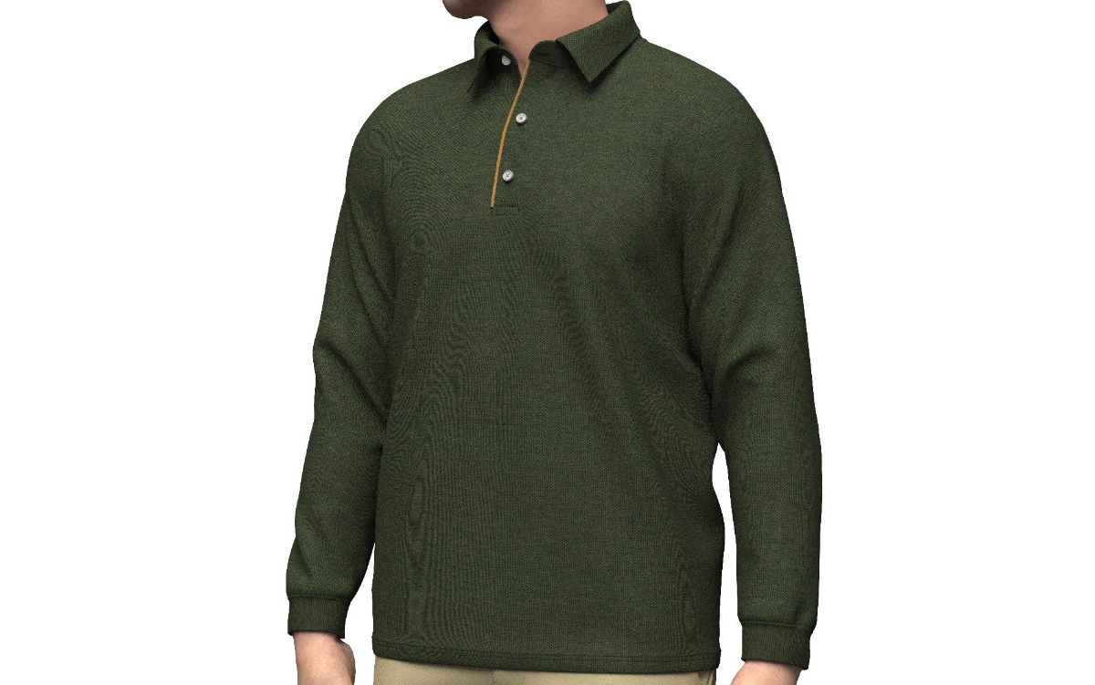 Scott Barber Men's Cotton/Wool Pique Polo