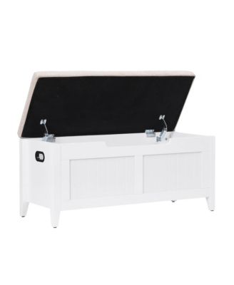 42'' Storage Bench - Wooden Toy Chest with Seating and 2 Safety Hinge, Storage Chest Flip-Top Storage Trunk