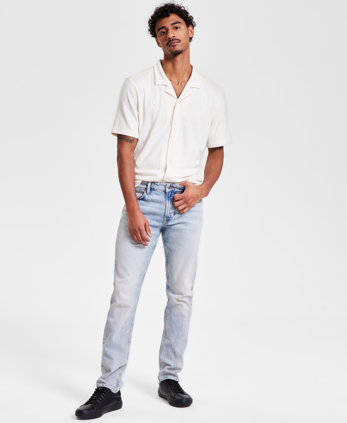 Men's Finnley Slim Fit Tapered Leg Stretch Jeans - Valley