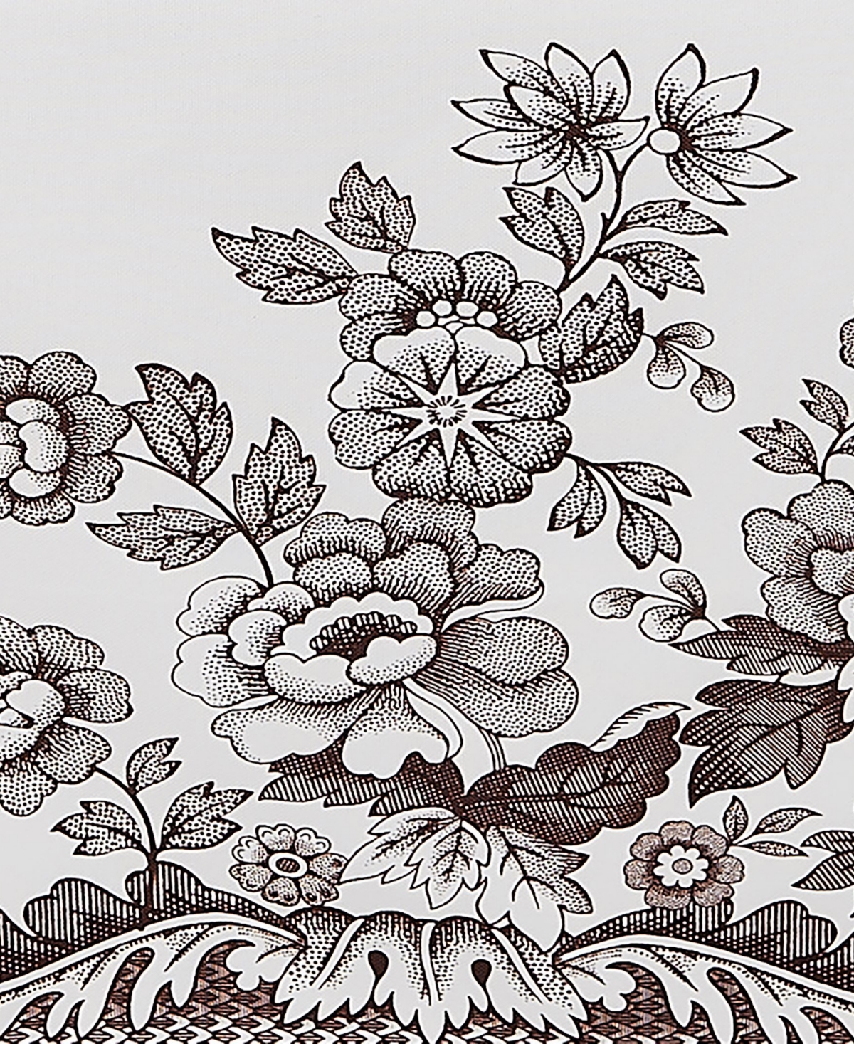 Spode Woodland Polyester Round Tablecloth, 70" X 70" In Ivory