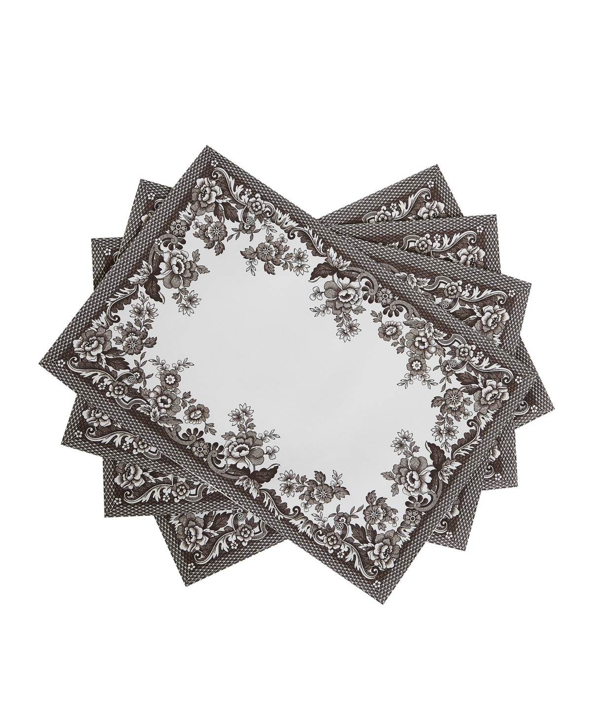 Spode Woodland Polyester Placemats, 13" X 19" In Ivory